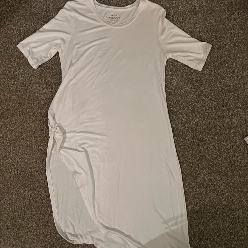 White side bunching dress